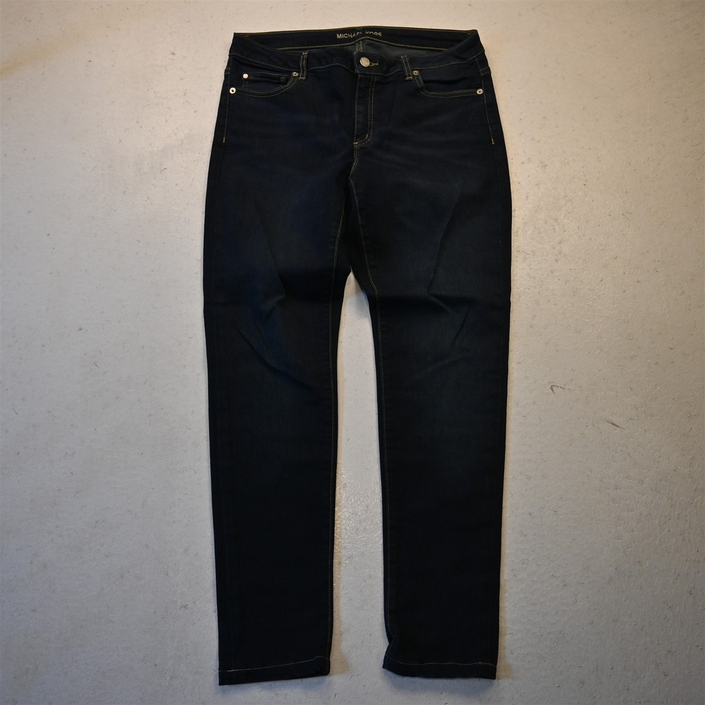 Michael Kors 8 Mid Rise Izzy Skinny Rinse Stretch Denim Womens Jeans